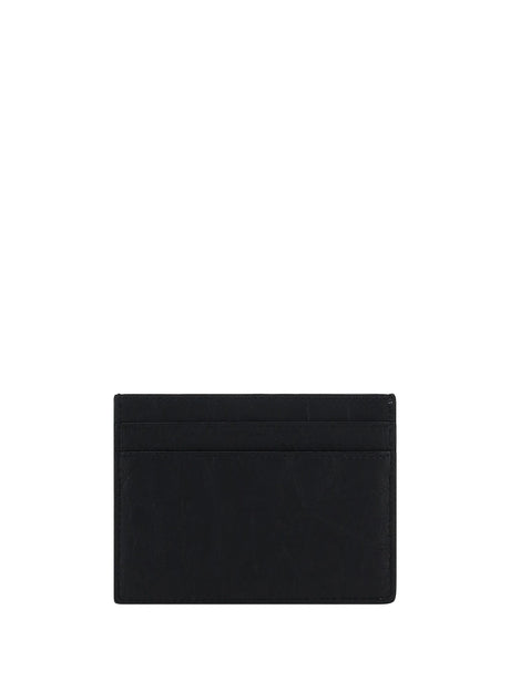 Saint Laurent Leather Cardholder - Black