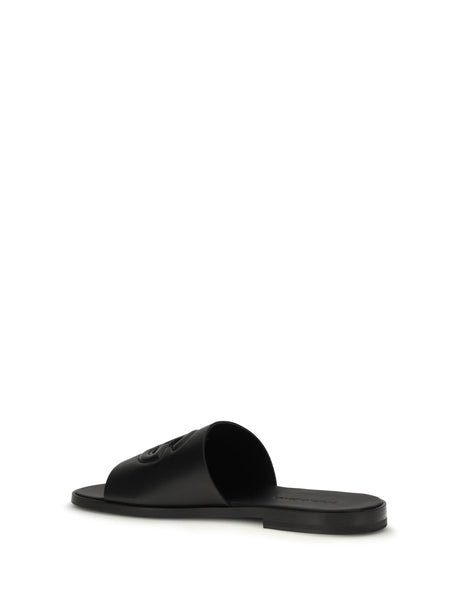 Dolce & Gabbana Embossed logo Sandals - Black