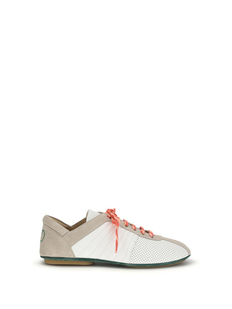 Valentino Garavani Perforated upper Sneakers - White/Bia/Rock Be/Green Briar//Emeral-M
