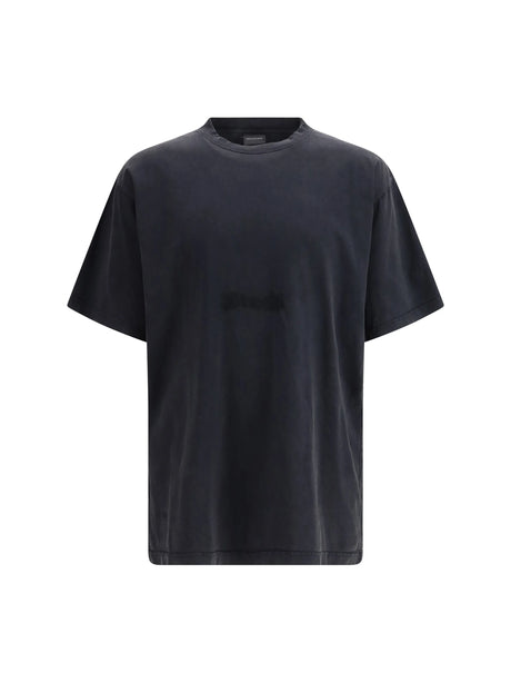 Balenciaga Twisted Cotton T-shirt - Faded Washed Black