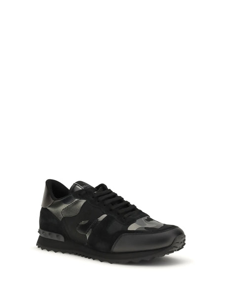 Valentino Garavani Rockrunner Sneakers - Black-Dark Rutenio/Black/Black/Black