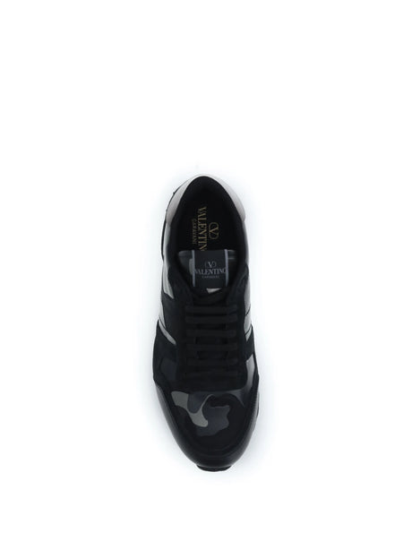Valentino Garavani Rockrunner Sneakers - Black-Dark Rutenio/Black/Black/Black