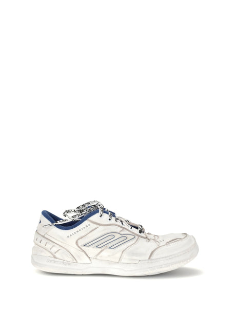 Balenciaga Hamptons Worn-out Sneakers - White/Blue