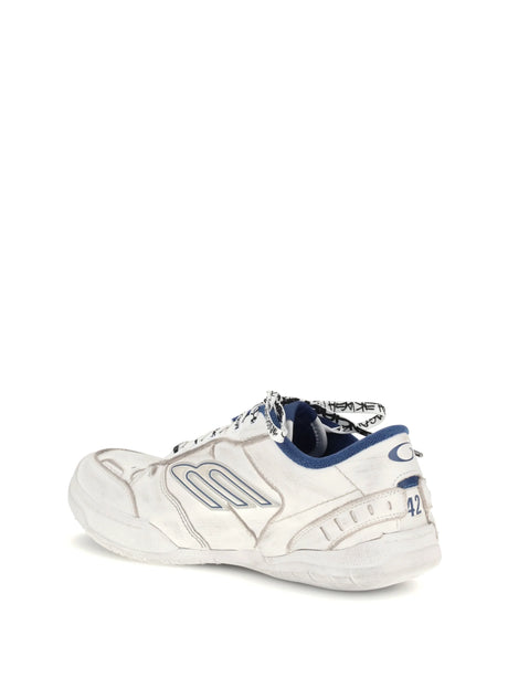 Balenciaga Hamptons Worn-out Sneakers - White/Blue