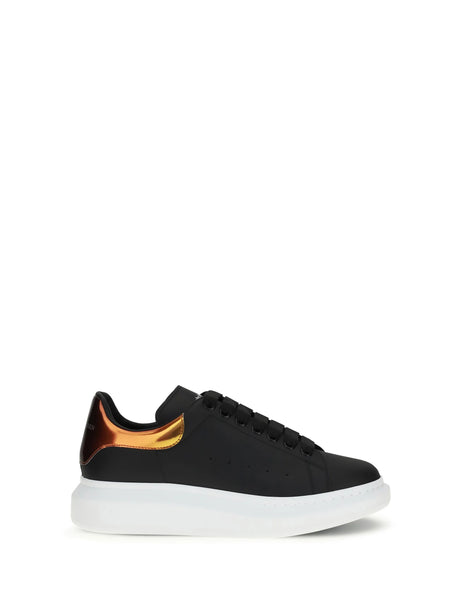 Alexander Mcqueen Leather Sneakers - Black/Orange