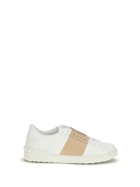 Valentino Garavani Open Sneakers - White/Sahara Beige/White