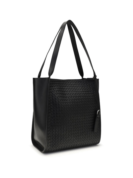 Bottega Veneta Courier Tote Bag - Black-Silver