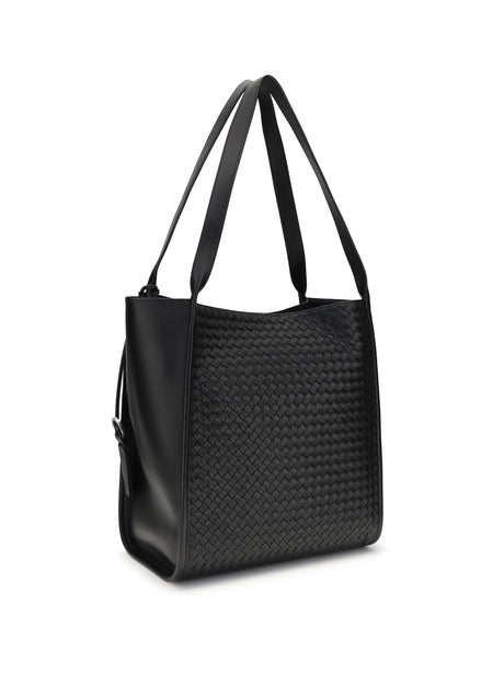 Bottega Veneta Courier Tote Bag - Black-Silver