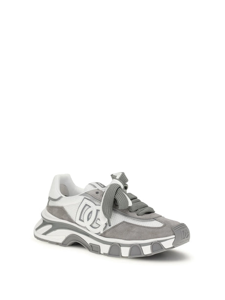 Dolce & Gabbana Leather and mesh Sneakers - White/Black