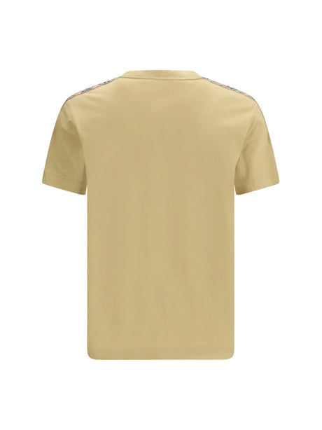 Burberry T-shirt with Check trims - Flax