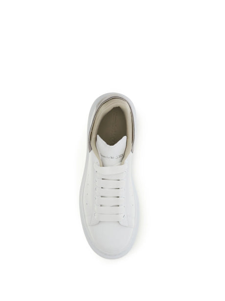 Alexander Mcqueen Oversized Sneakers with suede heel tab - White/Grey