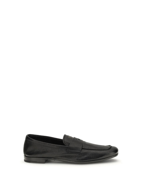 Prada Leather Loafers - Black