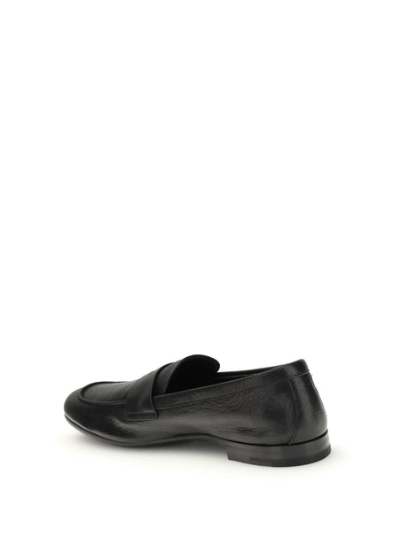 Prada Leather Loafers - Black