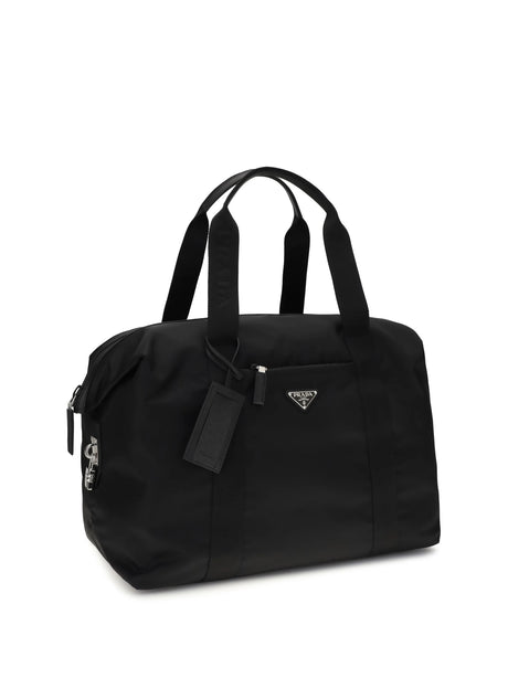 Prada Travel Bag in Re-Nylon and Saffiano - Black