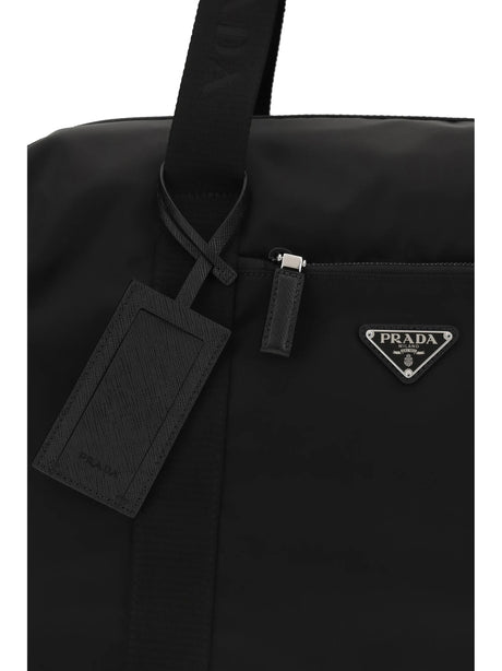 Prada Travel Bag in Re-Nylon and Saffiano - Black