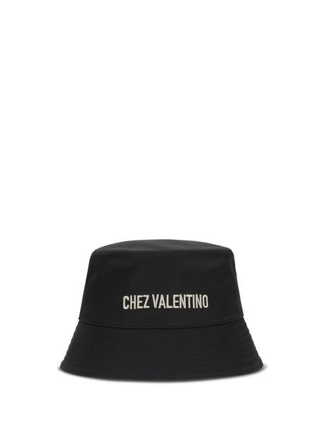 Valentino Garavani Chez Valentino Bucket Hat - Black/Burro