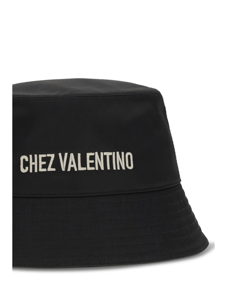 Valentino Garavani Chez Valentino Bucket Hat - Black/Burro