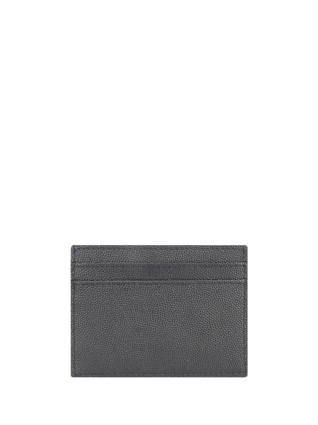 Saint Laurent Leather Cardholder - Black