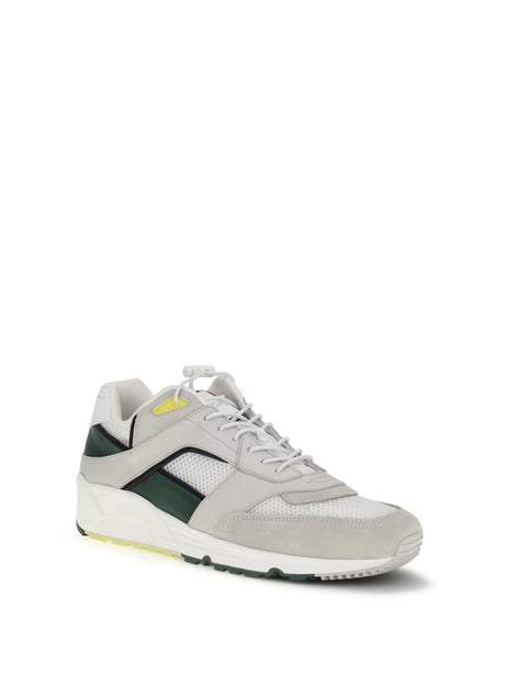 Saint Laurent Smooth leather and suede Bump Sneakers - Ivory