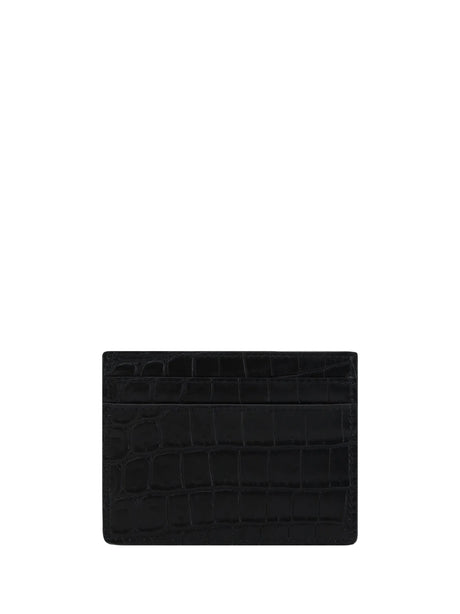 Saint Laurent Animal-effect leather Cardholder - Black
