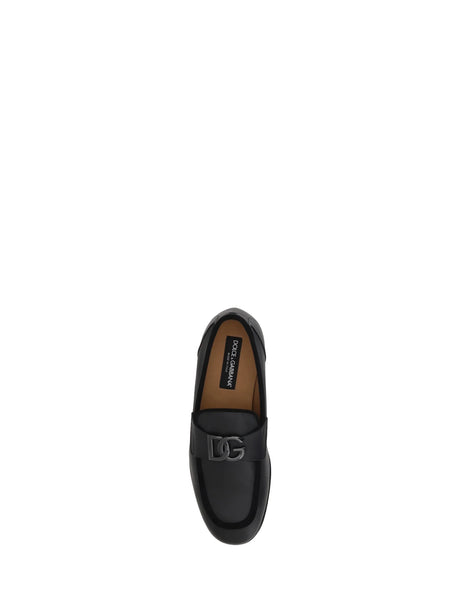 Dolce & Gabbana Leather Loafers - Black