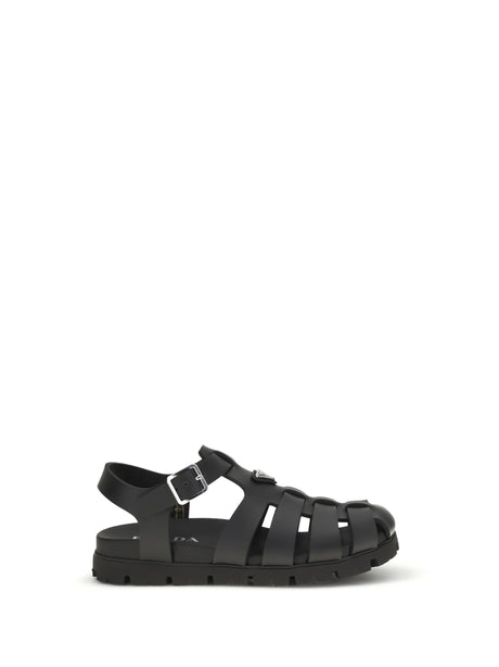 Prada Rubber cage Sandal - Black