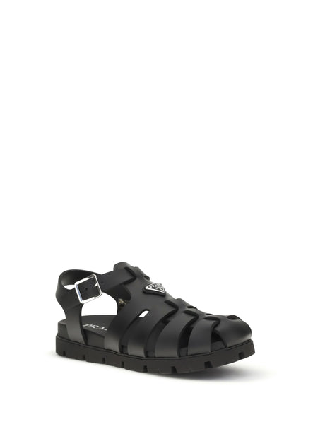 Prada Rubber cage Sandal - Black