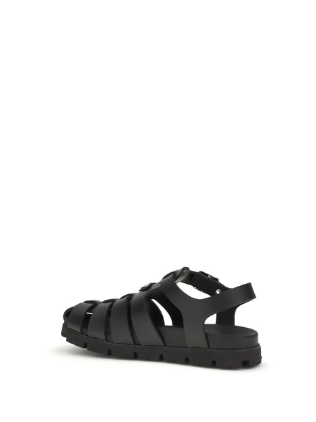 Prada Rubber cage Sandal - Black
