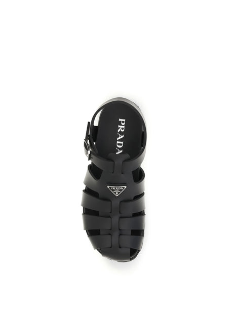 Prada Rubber cage Sandal - Black