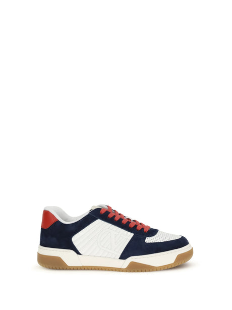 Valentino Garavani Sparry Sneakers - Dark Bluette/Bia/Coral Red-Bia/Bia/Iv-Am