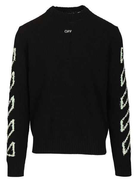 Off-White Arrow Embroidery Sweater - Black