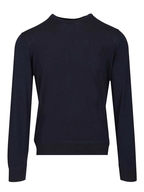 Tom Ford Crew Neck Wool Sweater - Blue