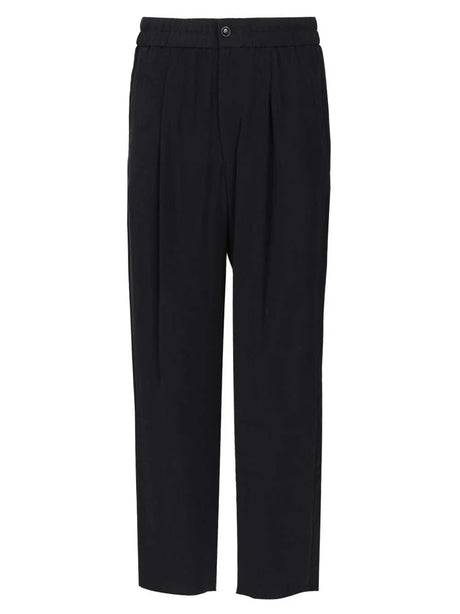 Giorgio Armani Elastic Waist Trousers - Blue