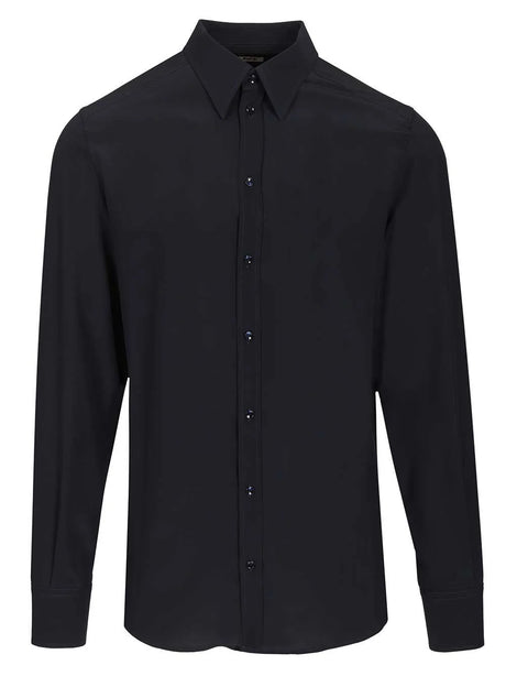 Dolce & Gabbana Silk CrêPe De Chine Shirt - Blue