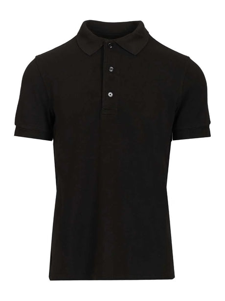 Tom Ford Cotton Piqué Polo Shirt - Black
