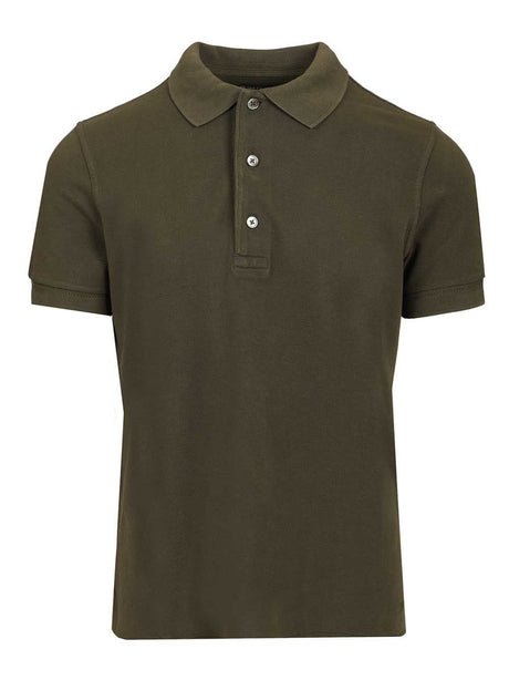 Tom Ford Cotton Piqué Polo Shirt - Green