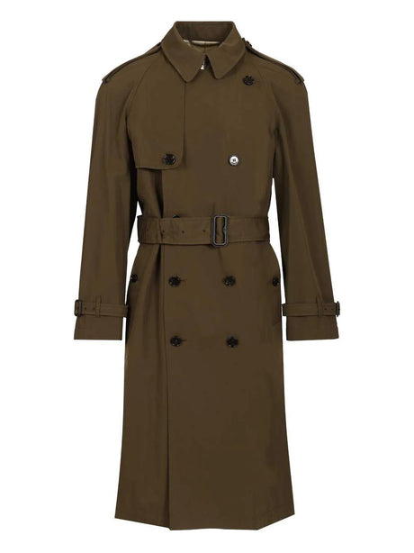 Burberry Long And Lightweight Cotton Trench Coat - Green