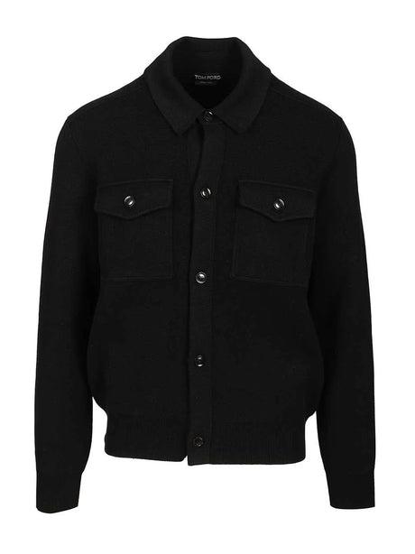 Tom Ford Wool And Cashmere Overshirt - Black