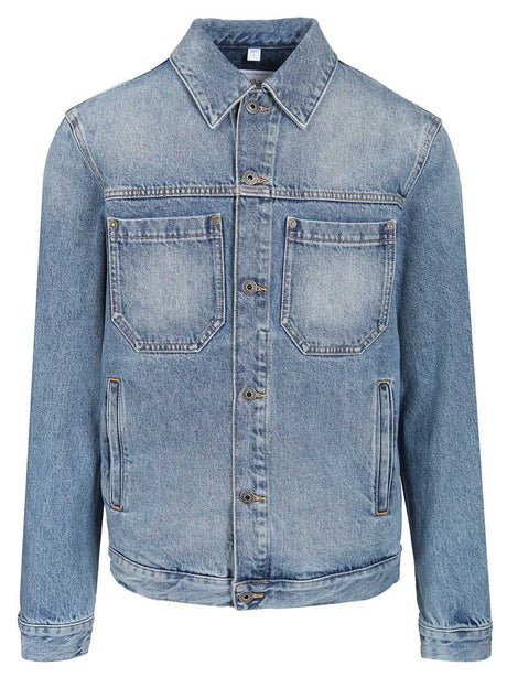 Off-White Half Arrow Denim Jacket - Sky Blue