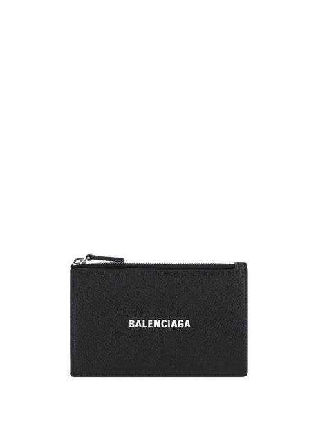 Balenciaga Leather Cardholder - Black / White