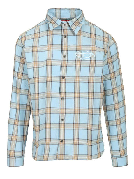 Diesel Tartan Shirt - Sky Blue