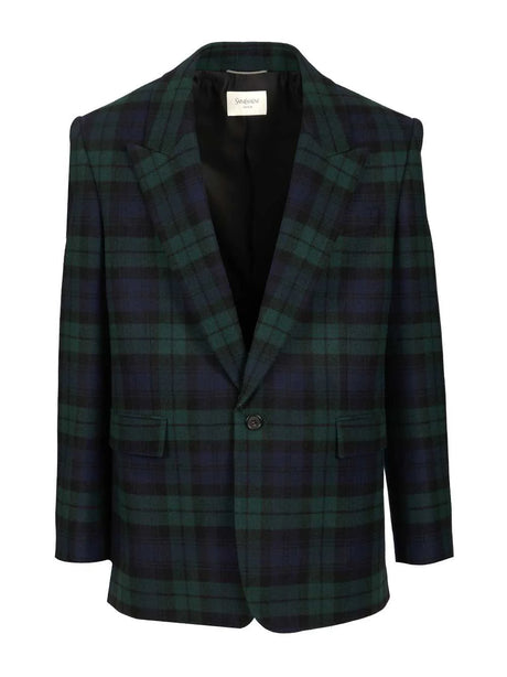 Saint Laurent Tartan Jacket - Multi