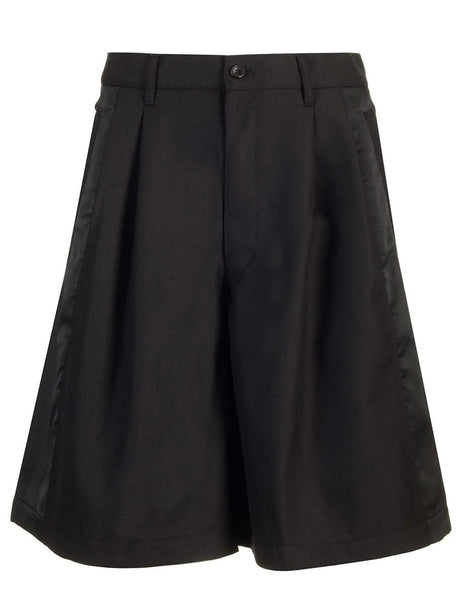 Comme Des Garcons Shirt Wool Gabardine Shorts - Black