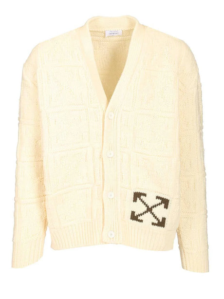 Off-White Arrow Cardigan - Beige