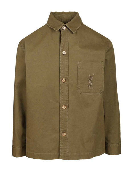 Saint Laurent Overshirt Cassandre - Green