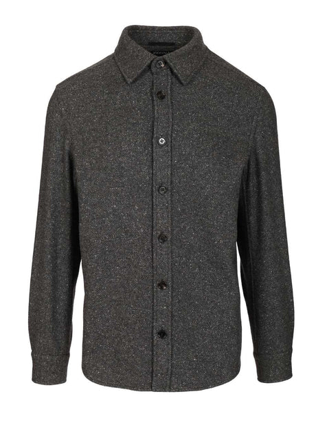 Zegna Overshirt In Cashmere And Silk - Grey