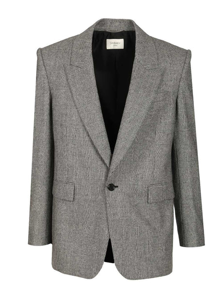 Saint Laurent Flannel Jacket - Grey
