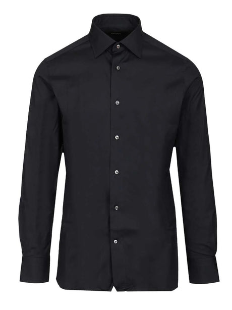 Zegna Stretch Cotton Shirt - Blue