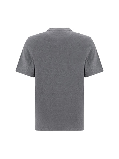 Brunello Cucinelli Logoed T-shirt - Piombo+Perla