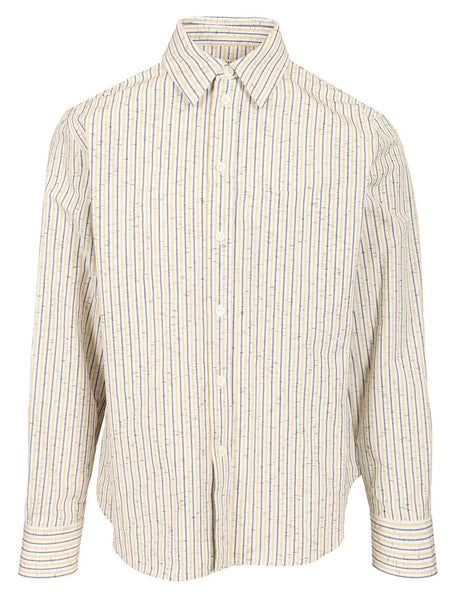 Bottega Veneta Striped Cotton And Linen Shirt - Multi